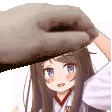 Animation of petting Luna